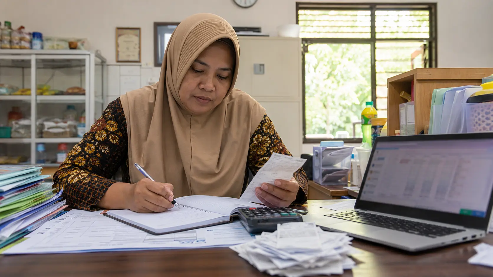 Laporan jual beli sekolah masih dicatat manual dan sulit direkap cepat