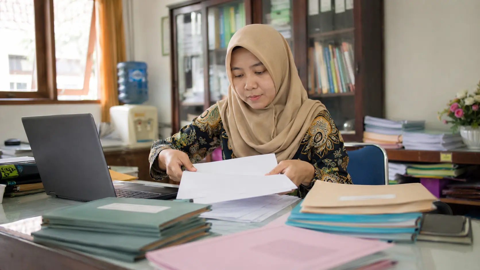 Guru masih menyusun dan membagikan soal secara manual