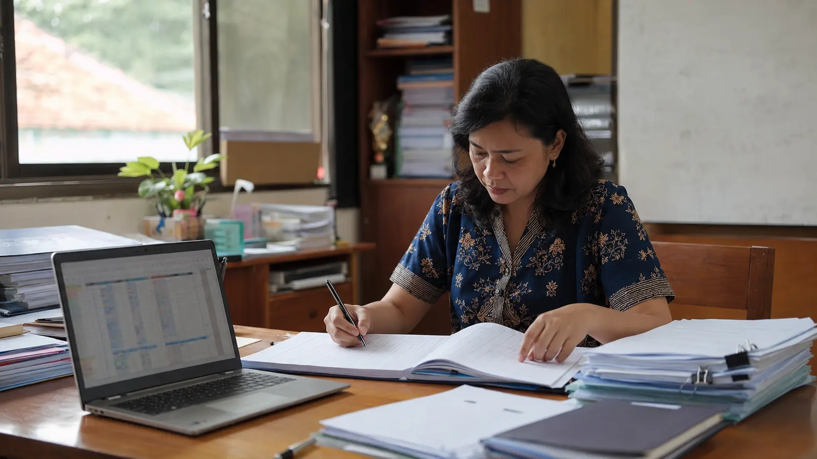 Guru masih merekap nilai tugas dan ujian secara manual